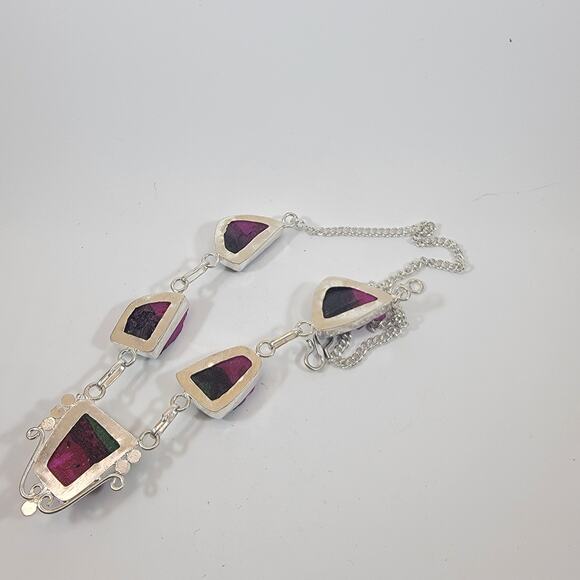 Handmade Tourmaline Crystal Necklace in Sterling Silver Unique Gemstone Jewelry - Picture 10 of 10